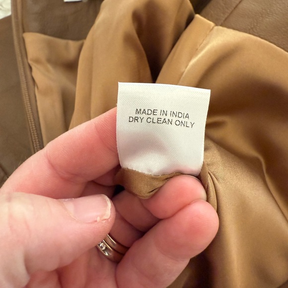 Designer “The Sei” 100% Lambskin Baseball Hem Mini Skirt, Size 2. - Picture 14 of 16